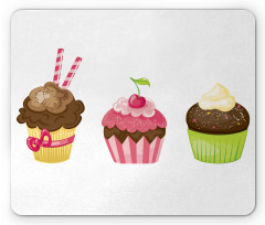 Puffy Party Cupcakes Mouse Pad