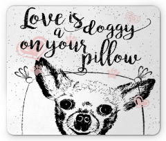 Love Dogs Grungy Mouse Pad