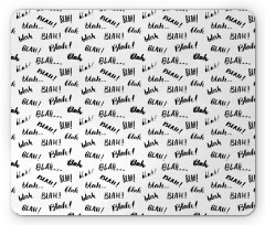 Blah Blah Words Mouse Pad