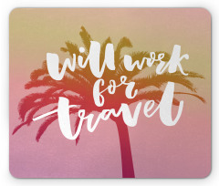 Summer Travel Palm Mouse Pad