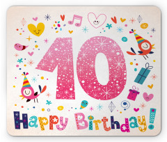 10 Years Kids Birthday Mouse Pad