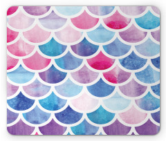 Pastel Mermaid Pattern Mouse Pad