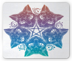 Cats Mandala Design Mouse Pad