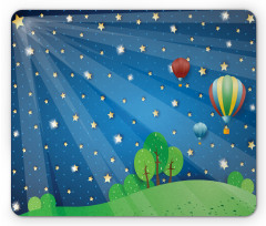 Cartoon Balloons Stars Mouse Pad