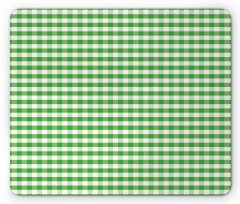 Green White Gingham Mouse Pad