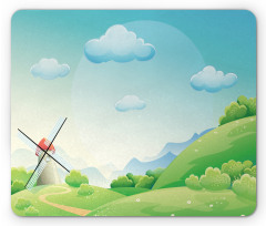 Cartoon Country Landscape Mouse Pad