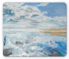 Oil Painting Beach Summer Mouse Pad