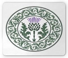 Round Leaf Ornament Mouse Pad