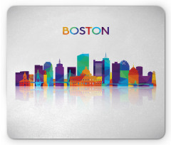 City Skyline Silhouette Mouse Pad