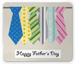 Colorful Dad Ties Theme Mouse Pad