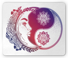 Oriental Crescent Moon Mouse Pad