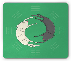 Sleeping Cats Trigrams Mouse Pad