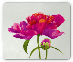 Flower and Vibrant Petals Mouse Pad