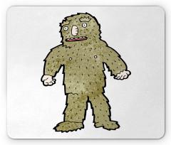 Quirky Grungy Bigfoot Mouse Pad