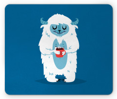 Yeti Coffee Cup Winter Mouse Pad