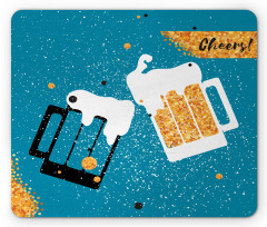 Beer Mugs Toasting Mouse Pad