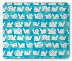 Cartoon Snails Leaves Mouse Pad