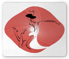 Dancer Drawn by Lines Mouse Pad