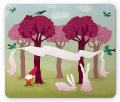 Forest with Pink Trees Mouse Pad