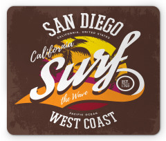 Surf Beach Grunge Design Mouse Pad