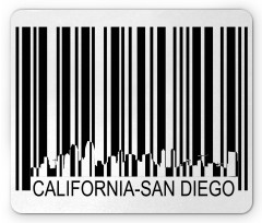 Barcode City Buildings Mouse Pad