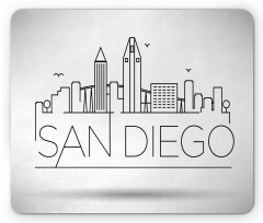 Typographic City Skyline Mouse Pad