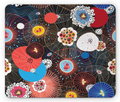 Psychedelic Floral Pattern Mouse Pad