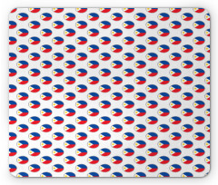 Circles with Flag Mouse Pad