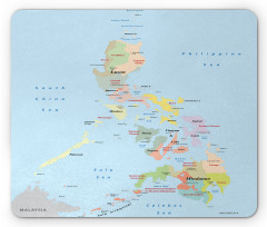 Map Cities with Seas Mouse Pad