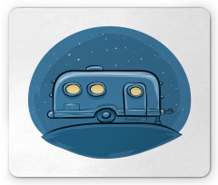 Cartoon Trailer at Night Stars Mouse Pad