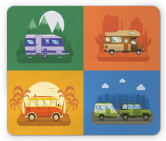 Touristic Camp Areas Colorful Mouse Pad