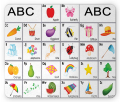 Squares with Letters Kids Mouse Pad