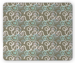 Hand-drawn Style Swirl Ropes Mouse Pad