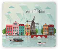 Colorful Houses Waterside Mouse Pad