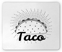 Mexican Taco Typography Art Mouse Pad