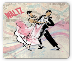 Romantic Dancing Couple Words Mouse Pad