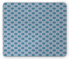 Rhombus Dots Floral Mouse Pad