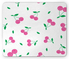 Cherries with Smiling Faces Mouse Pad