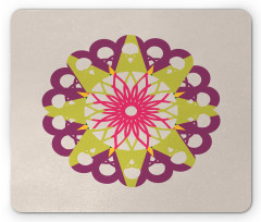 Triangles Half Circles Mouse Pad