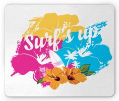Hawaii Hibiscus Flower Mouse Pad