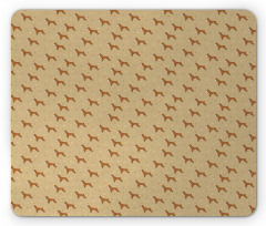 Brown Cartoon Puppies Mouse Pad