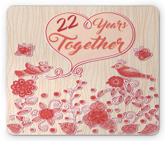 22 Years Together Birds Mouse Pad