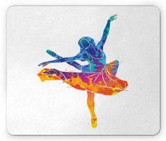 Colorful Ballerina Girl Pose Mouse Pad