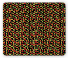 Triangle Style Leaves Pattern Mouse Pad
