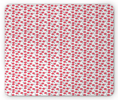 Simplistic Red Berry Pattern Mouse Pad