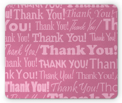 Thankful Message Pink Mouse Pad