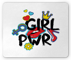 Girl Power with a Crown Mouse Pad