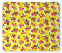 Tropical Flowers Art Mouse Pad