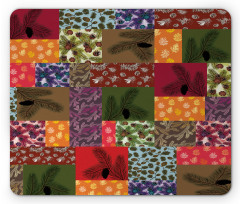Colorful Pine Squares Art Mouse Pad