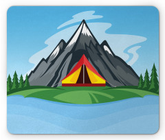 Camping Cartoon Mouse Pad